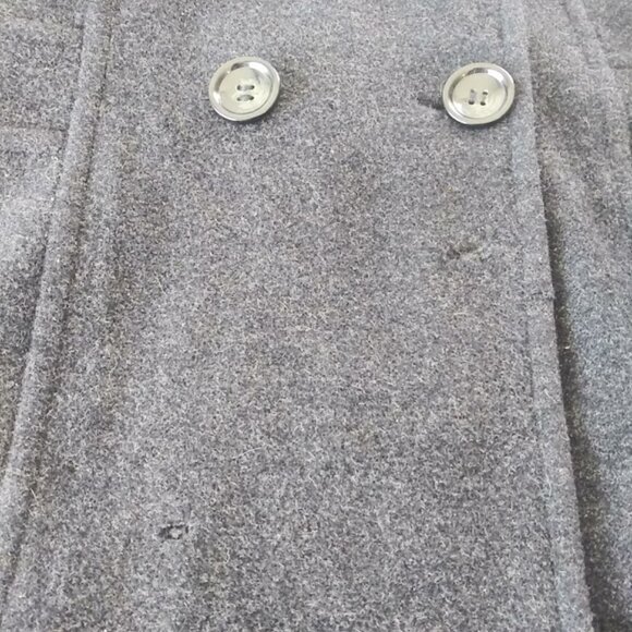 St. John's Bay women's size L black cashmere blend pea coat - Picture 16 of 16